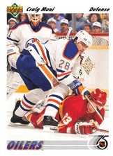 Craig Muni Edmonton Oilers 1991 Upper Deck Hockey Card #372