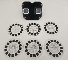 Vintage Sawyers View Master Black Bakelite Model C Viewer w/ 6 Reels Fairy Tales