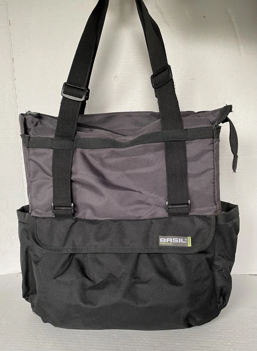 Sacoche De Vélo Basil Go Double – 32 L, Noire, Pour Porte-bagages, Verrouillable, Bandes Réfléchissantes, Poches Latérales