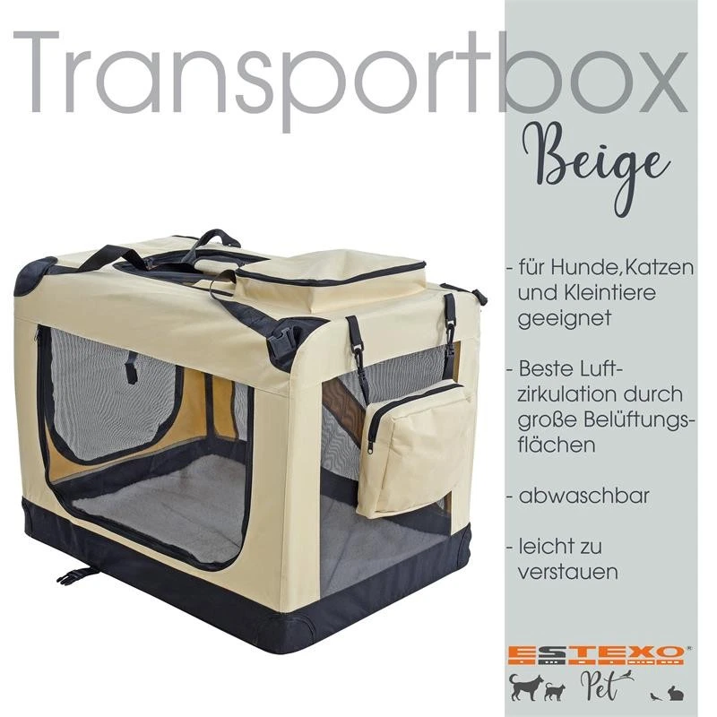 Hundetransportbox Hundetasche faltbare Transportbox Kleintiertasche Autobox Box - Bild 2 von 4