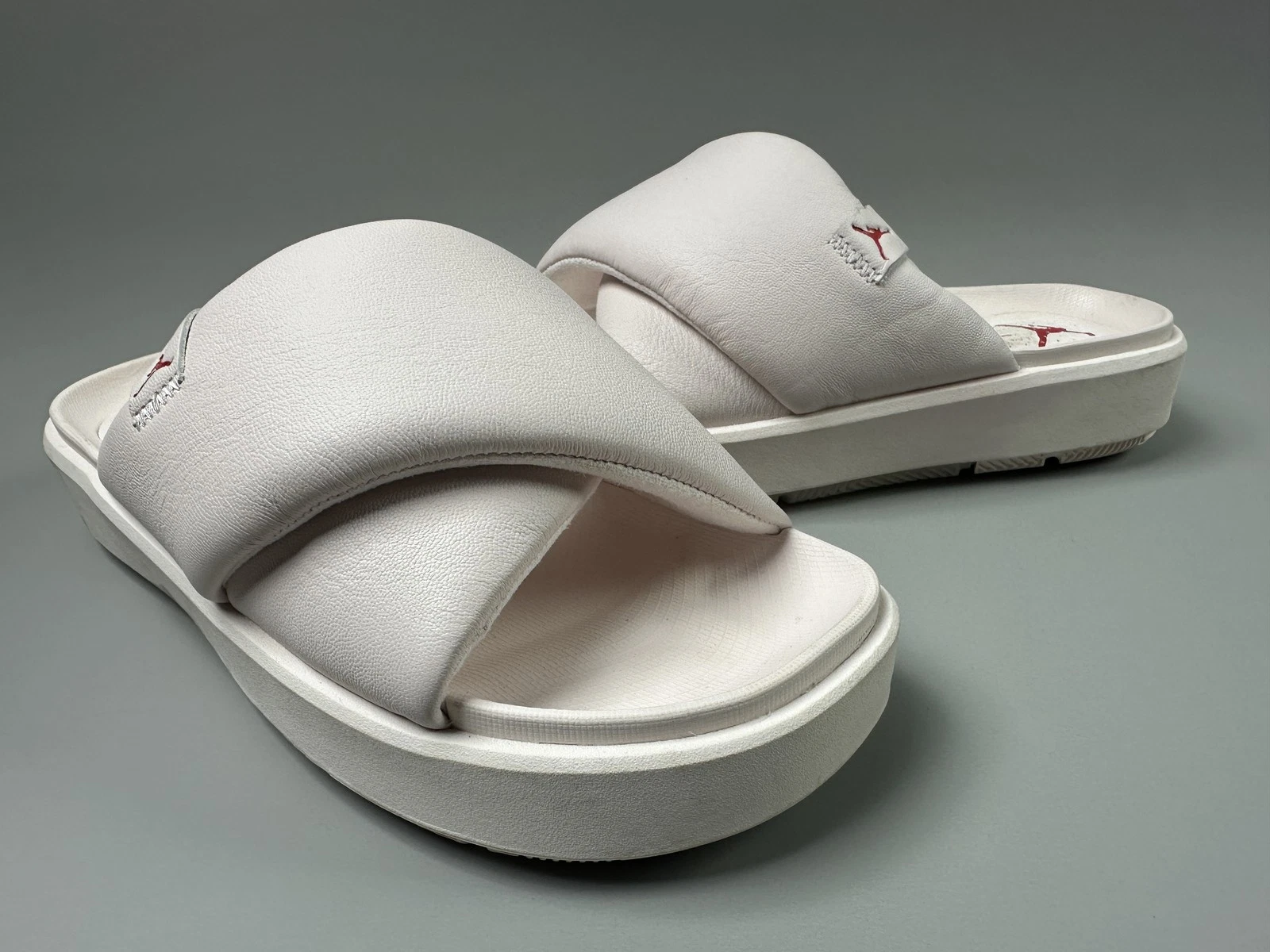 Scarpe Jordan Hex Mule Slides donna taglia 7 bianco rosso comode DO8863 660 slip on