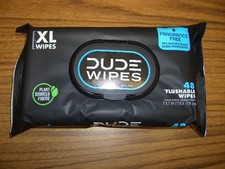 8 Packs  48 in each DUDE WIPES XL Flushable Wipes Fragrance Free Exp 12/26/27