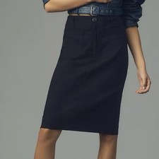 ANTHROPOLOGIE Maeve Colette Black Skirt Size S