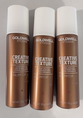 3 x goldwell stylesign #4 creative texture texturizer 4.6oz  mineral spray