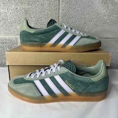 Adidas Gazelle Indoor Mineral Green Silver Dawn Shoes MEN'S Sz 9/W 8.5 JI0323
