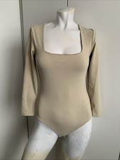 Intimately Free People beige size medium 3/4 sleeve square neck body suit