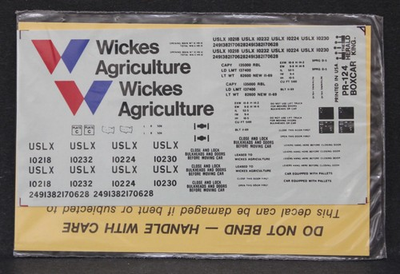 #ad #ad Miller Herald King PR 124 HO Wickes Agriculture Wht 52#x27; Box Car Decal Set 11 69 $6.99