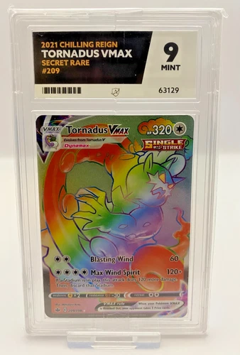 Pokemon Ace Grading 9 - Tornadus VMAX 209/198 SW&SH Chilling Reign *Mint*