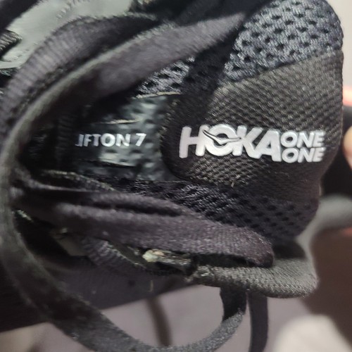 Scarpe Hoka One One Clifton 7 uomo taglia 9 nero bianco running senza solette - Foto 16 di 19