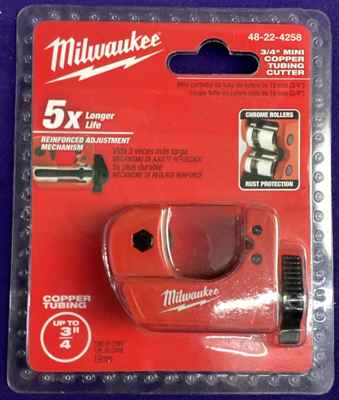 Milwaukee 48-22-4258 3/4” Mini Copper Tubing Cutter NEW