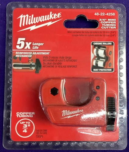 Milwaukee 48-22-4258 3/4โ Mini Copper Tubing Cutter NEW