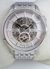 ROTARY WATCH MENS GREENWICH AUTOMATIC GB02945/06 STAINLESS STEEL GENUINE