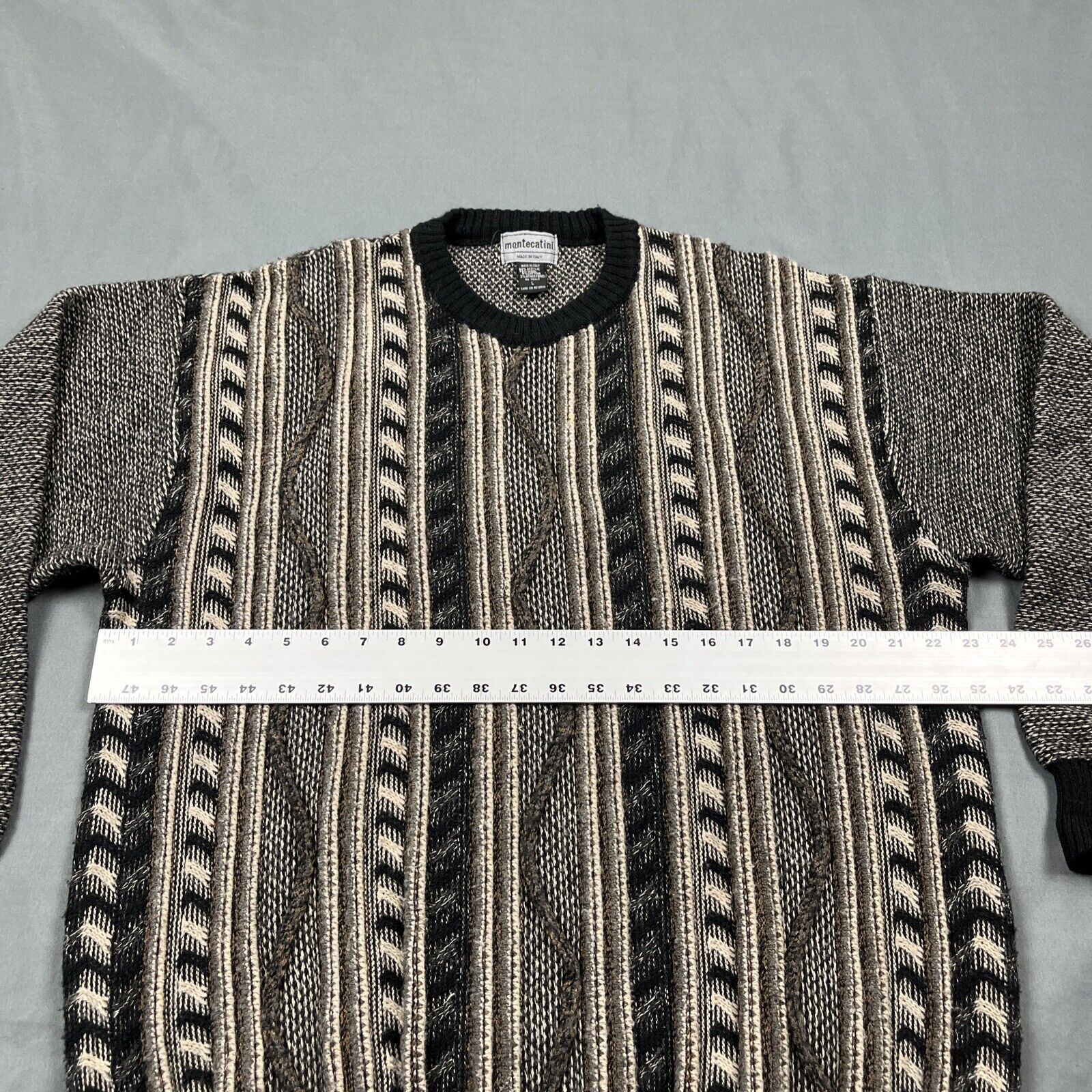 Vintage Montecatini Coogi Style Sweater Large Mad… - image 6
