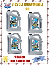 Lucas Full  Synthetic 2-Cycle Snowmobile Oil 1 Gallon Jug Set of 4 10847