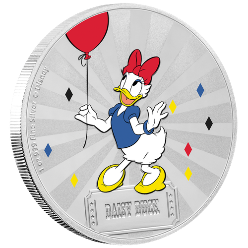 Silbermünze Daisy Duck™ Mickey Mouse™ & Friends (4.) Carnival 2019 - 1 Oz PP - Afbeelding 1 van 5