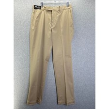 Men's RLX Ralph Lauren Golf Pants Khaki Tan 34 x 32 Performance Straight Leg