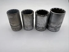 Vintage 1/2 Socket Lot 5/8” Ward’s 11/16” Sparta 3/4” Proto 13/16” Westcraft