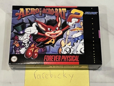Aero The Acro-Bat 2 (SNES Super Nintendo) NEW SEALED MINT, RARE LRG!
