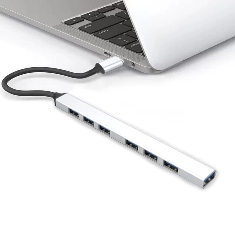 7 Port USB Hub TypeC Docking Station USB Adapter TypeC 5Gbps Fast Charging