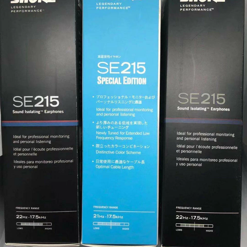 SHURE SE215 Auriculares Dinámicos Reducción de Ruido Intrauditivo Bajos Transparente Azul Negro Foto 4 de 4