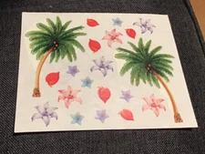🔥VINTAGE Creative Memories Stickers PALM TREES FLOWERS NLA NOS *
