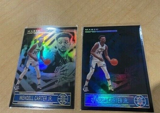 2020-21 Panini Illusions Blue Sapphire Wendell Carter Jr. + Base - Orlando Magic