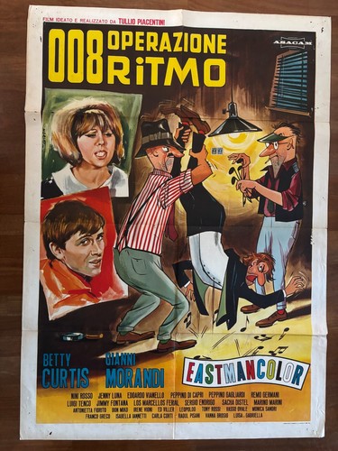 O,MANIFESTO,2F,008 OPERAZIONE RITMO GIANNI MORANDI,LUIGI TENCO,P.DI CAPRI 1965