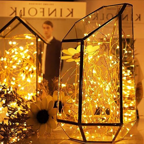 33FT 100 LED Fairy Lights Battery Operated with Remote and 3 Pack Warm White - Picture 5 of 7
