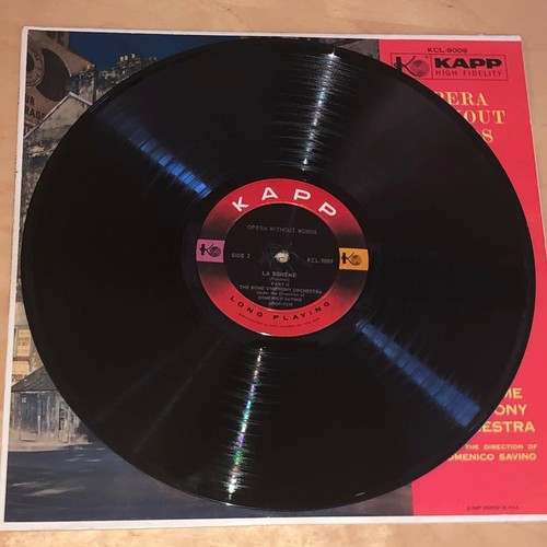 Opera Without Words La Boheme Puccini Rome Symphony 33 rpm Record LP Vinyl 12" - Picture 4 of 6