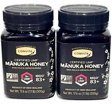 MANUKA HONEY Raw COMVITA, Certified UMF 5 MGO 83 1.1 LB.  2 JARS