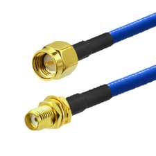 Bingfu RG405 SMA Male to SMA Female Bulkhead Mount Coax Extension Cable Cord 3m