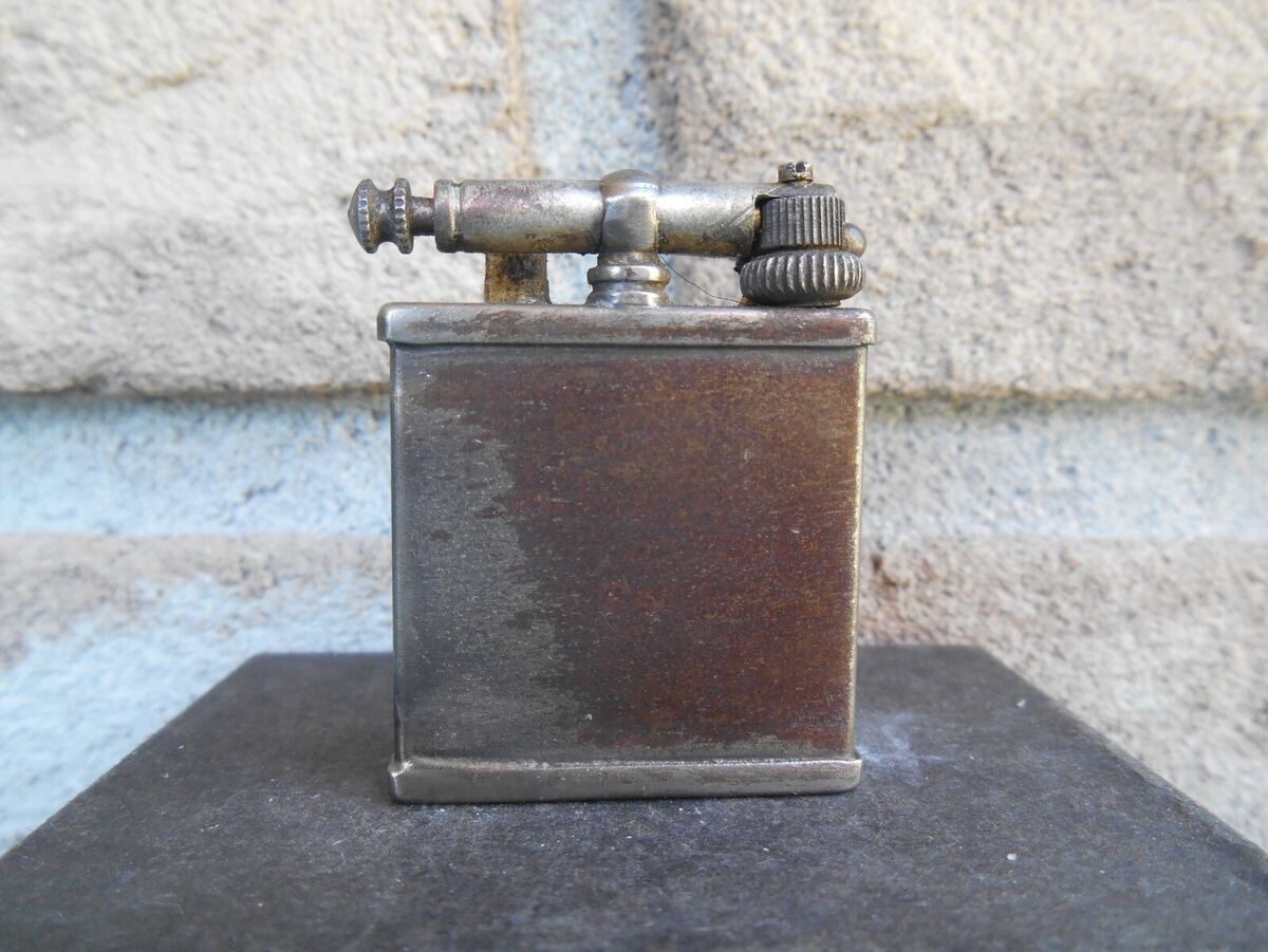 人気 ブランド チェック VINTAGE CIGARETTE ARM LIFT USA IN MADE BRAND GRAY RARE オイルライター