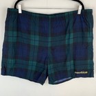 Nautica Check Navy Green Drawstring Swim Shorts Trunks Size Men's Large L