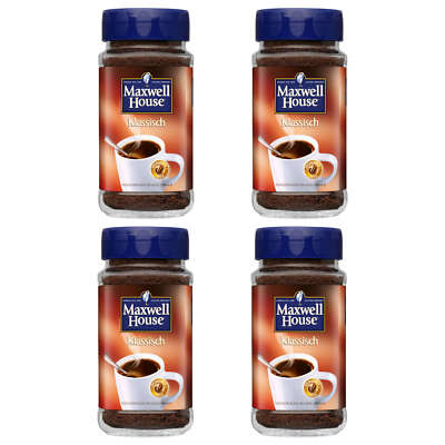 MAXWELL HOUSE Löskaffee Klassisch 4x200g Gläser löslicher Kaffee Instantkaffee