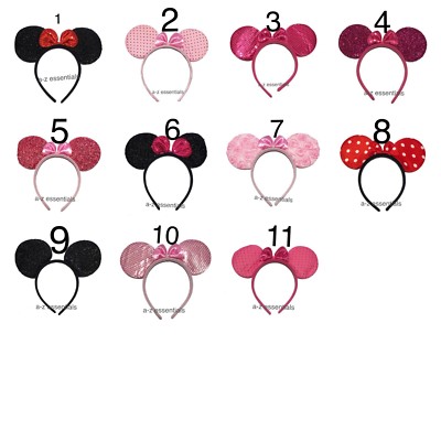 Minnie/Mickey Mouse Haarband mit großen Ohren für Kostüm, Junggesellinnenabschied & Kinderpartys