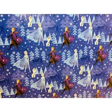 Hallmark Wrapping Paper Christmas Frozen Olaf Elsa Anna Blue 30 sq ft Roll