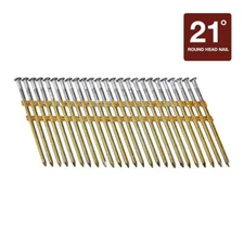 Strip Collated 21 Degree Framing Nails 3-1/4" Galvanized Hot Dip - 250 Count