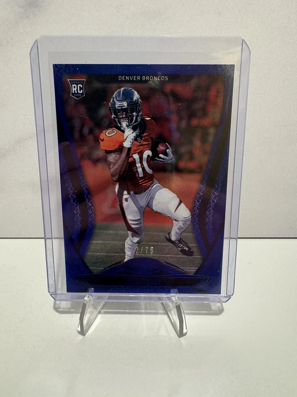 2020 Panini Certified Football Jerry Jeudy Blue Mirror Rookie Card /75 #108