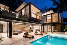 Landscape house modern architecture mansions swimming Custom Gaming Mat Desk