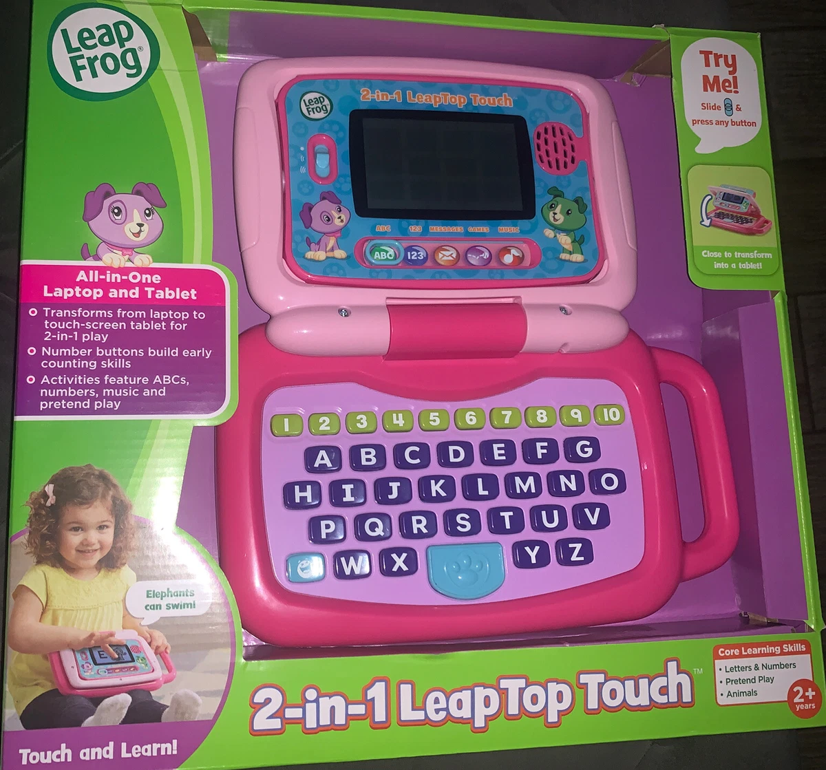  LeapFrog 2-in-1 LeapTop Touch, Pink : Toys & Games