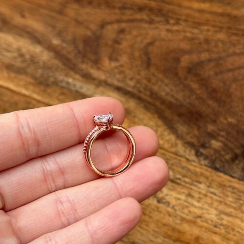 Pandora Double Band Heart Ring Rose Gold Size 52 (6) - Picture 5 of 8