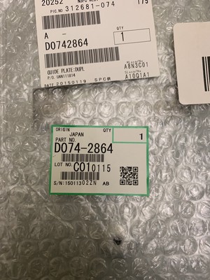 Ricoh D0742935 ( D074-2935) Right Duplex Guide Plate L for sale 