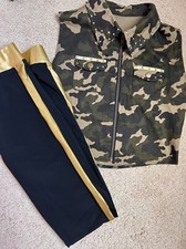 Hip Hop Dance Costume Camo Two Piece Curtain Call Adult Small