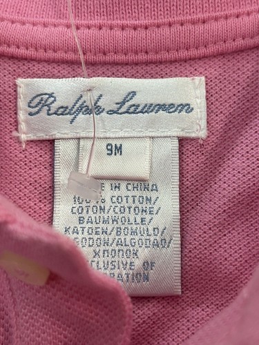 Ralph Lauren Pink Long Sleeve Body Suit Polo Size 9M Infant NEW - Picture 2 of 4
