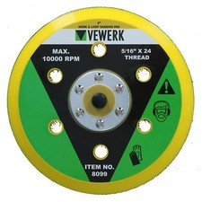 6" 150mm Hook Loop Sanding Polishing Backing Pad 5/16" x 24 Thread Air Sander