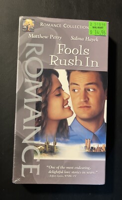 New & Sealed Fools Rush In (VHS, 1997)- Matthew Perry- Salma Hayek