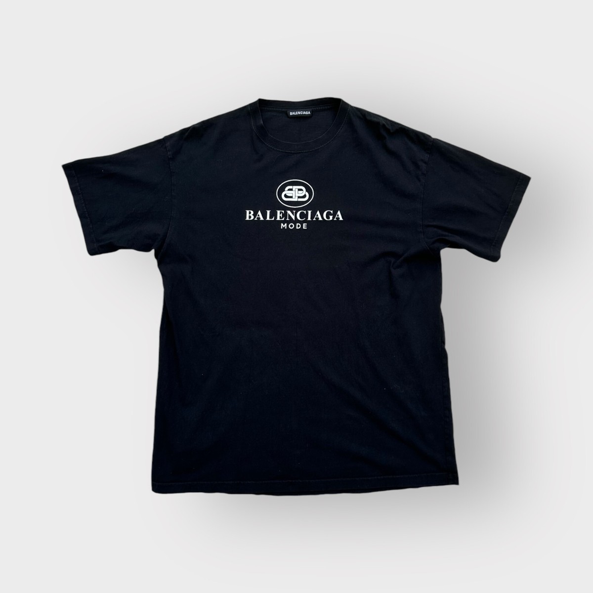Authentic Balenciaga T-Shirt BB Mode Logo Black size M | eBay Authentic Balenciaga T-Shirt BB Mode Logo Black size M | eBay