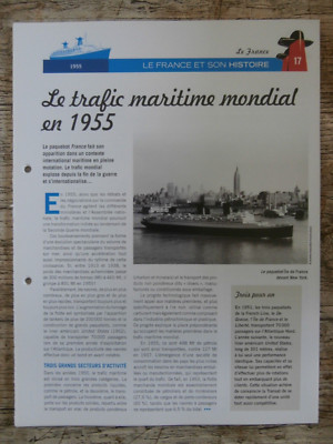 FRANCE LINER 2 pages / WORLD MARITIME TRAFFIC / France and its history