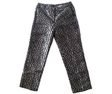 Marks & Spencer Leopard Print Trousers UK 10 BNWT Gold Pink RRP £45