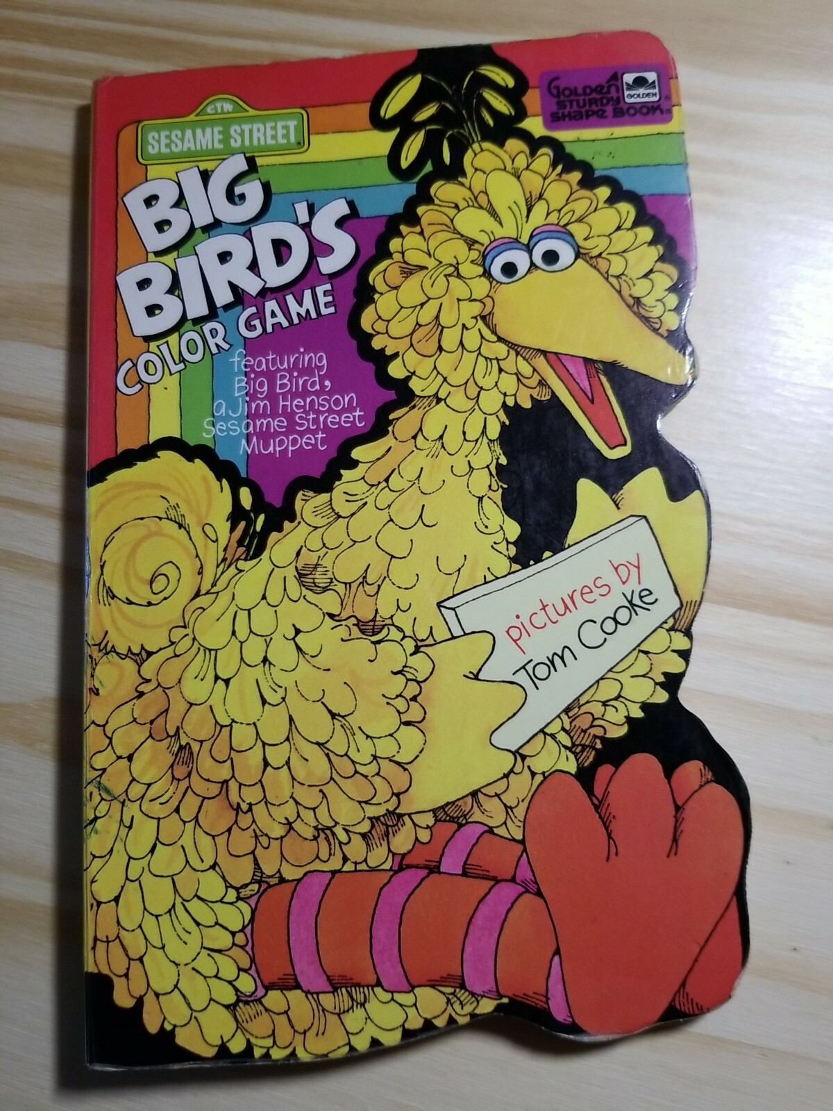 Vintage Big Bird's Color Game Sesame Street 1980 Golden Sturdy Shape Book |  eBay